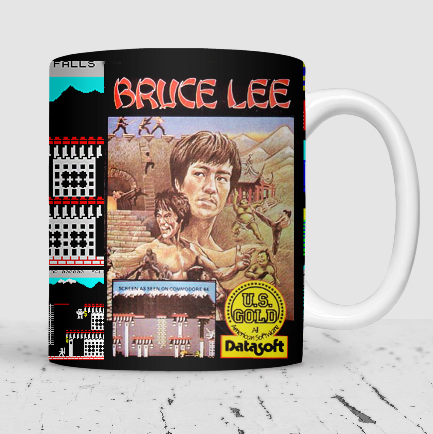 Retro Bruce Lee Game Mug